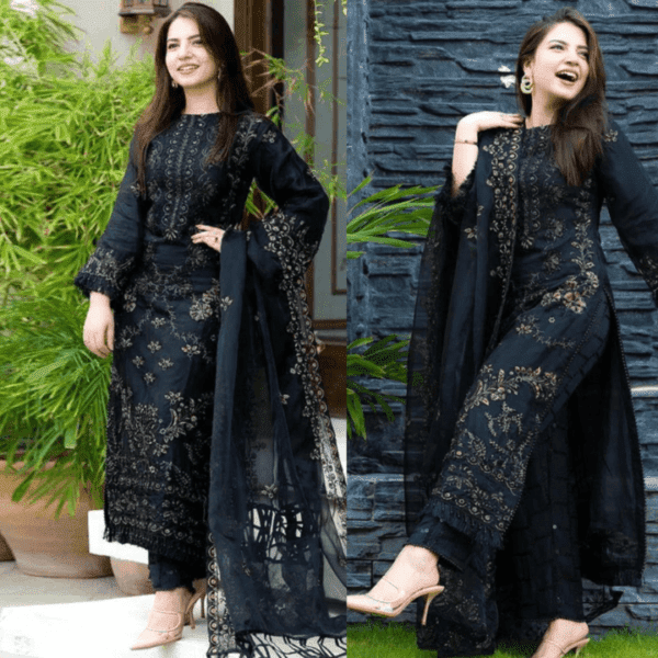 Black Color Georgette Salwar Kameez