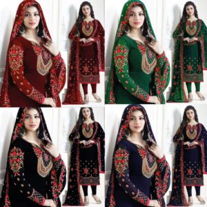 All color with embroidery work salwar kameez from Cosycommerce